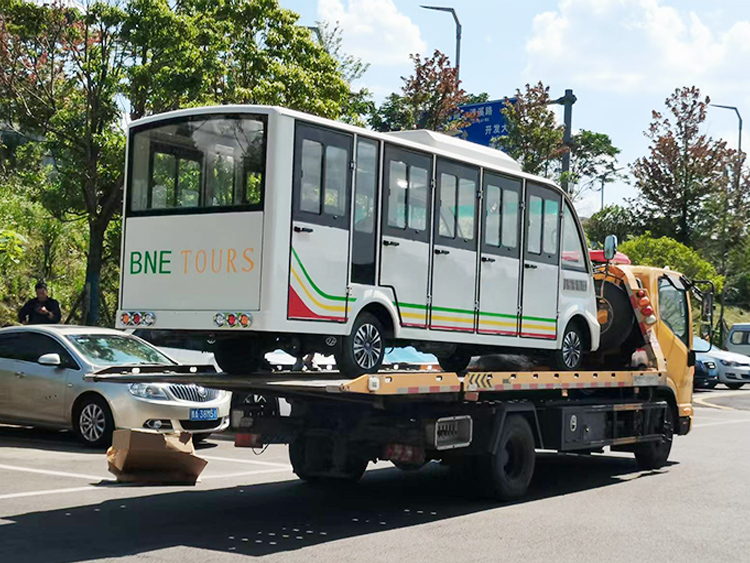 Fuel Torist Car Load onto Flatbed Truck